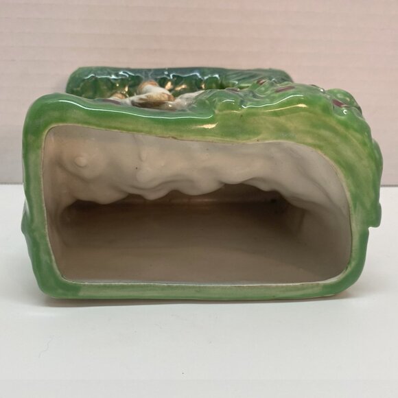 Vintage Ceramic Planter Lucky Elephant Trunk Up / Jungle / Cacti, Succulents - Picture 5 of 7